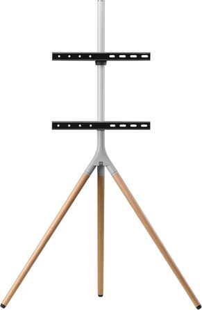 Універсальний штатив для телевізора One For All - 32-65'' LCD/LED/Plasma/OLED/QLED - поворотний 360°, регулювання висоти, VESA 400x400, стильний дизайн WM7472 Oak & Silber-Grau