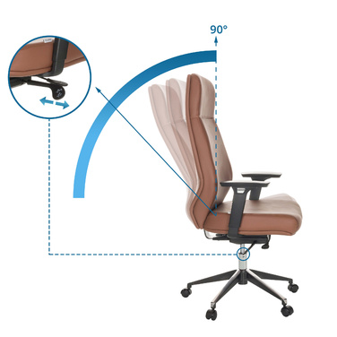 Офісне крісло / крісло керівника VITORO ECO штучна шкіра коричневий hjh OFFICE