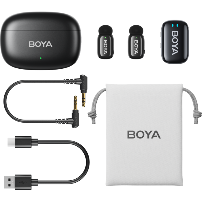 Бездротовий петличний мікрофон BOYA mini-18 TRS for camera Black