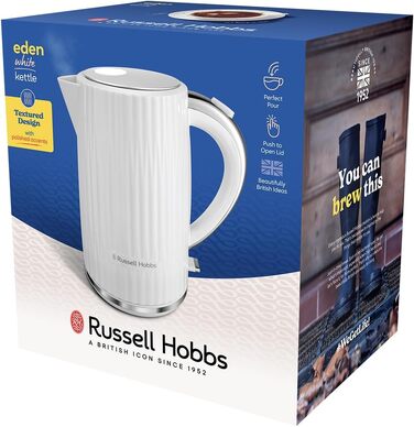 Електричний чайник Russell Hobbs Eden 1.7 л, 2400 Вт, колір малиновий (Raspberry), нержавіюча сталь, зі знімним фільтром від накипу, модель 27362-70