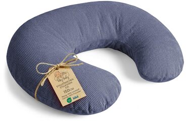 Подушка для годування Totsy Baby Stillkissen Mond Minky (150 см, джинсовий колір) - підтримка при грудному вигодовуванні, Oeko-Tex