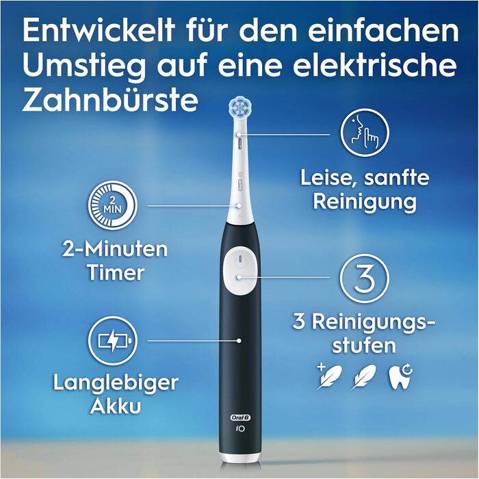 Електрична зубна щітка Oral-B iO Series 2 з магнітною технологією, 3 режими чищення, колір Forest Green