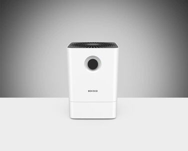 Зволожувач та мийка повітря BONECO W200, 4,5 л, для приміщень до 50 м², дуже тихий (27 дБ), 2 режими, авто-вимкнення, білий