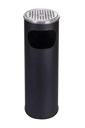 CAMPALO 2-в-1 вулична попільничка та смітник, 58x20 см, чорна
