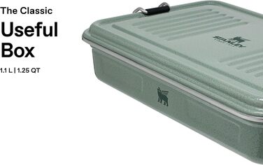 Ланчбокс зі сталі Stanley Classic 1.2L Hammertone Green — герметичний контейнер для їжі з нержавіючої сталі, BPA-free