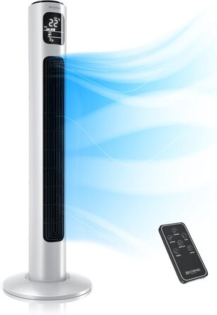 Brandson Турмовентилятор з водяним охолодженням, Wi-Fi, Alexa, дуже тихий, ECO GREEN, 12 швидкостей, сенсорне керування, мобільний кондиціонер, повітроохолоджувач з осциляцією