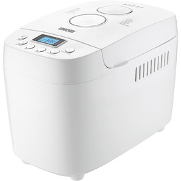 Хлібопічка UNOLD 68520 BACKMEISTER Big White, 1500 г, 15 програм, для безглютенового хліба, таймер, функція підігріву, LCD дисплей, біла