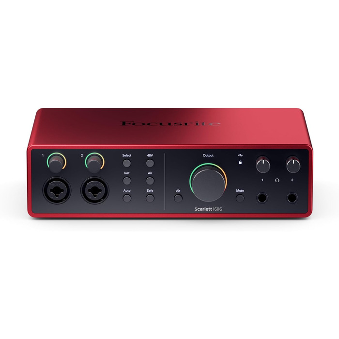 Focusrite Scarlett 4i4 4-го покоління USB Аудіоінтерфейс для гітаристів, вокалістів та музикантів (16 входів/16 виходів) - HiFi студійна якість