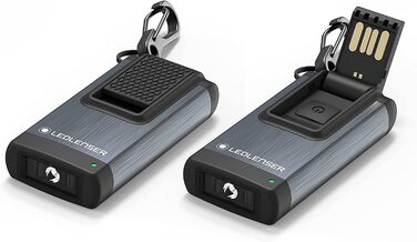 Ліхтар-брелок Ledlenser K4R, 120 люмен, 25 м, акумуляторний, USB зарядка, сірий