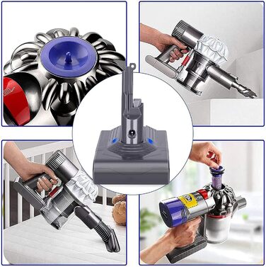Акумулятор KUNLUN V8 21.6V Li-Ion для пилососа Dyson V8 Absolute/Animal/Fluffy/Motorhead/Slim, бездротовий, зарядний пристрій