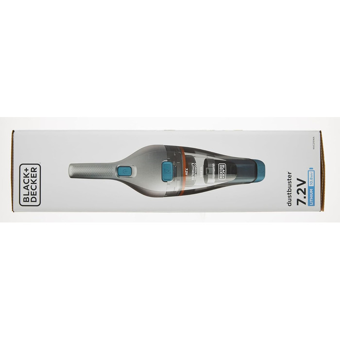 Пилосос ручний акумуляторний Black+Decker Dustbuster NVC215WA-QW, безмішковий, 7,2V, насадки для щілин і м'яких меблів, настінна зарядка, 385 мл, кобальтово-синій