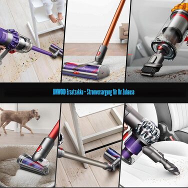 Акумулятор для пилососа Dyson V7 SV11 (Animal, Motorhead, Trigger, Fluffy) — Запасна Li-ion батарея з набором інструментів та фільтрами, сірий
