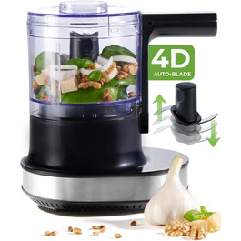 Електричний подрібнювач NUTRI-CHOPPER 4D з авто-ножем, BPA-free, німецький, універсальний кухонний процесор для овочів, м'яса, горіхів, песто