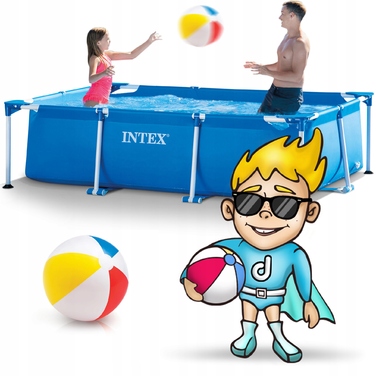 Каркасний прямокутний басейн Intex 220 x 150 см