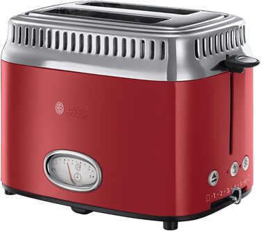Тостер Russell Hobbs + Електричний чайник Russell Hobbs Retro червоний, клас енергоефективності A