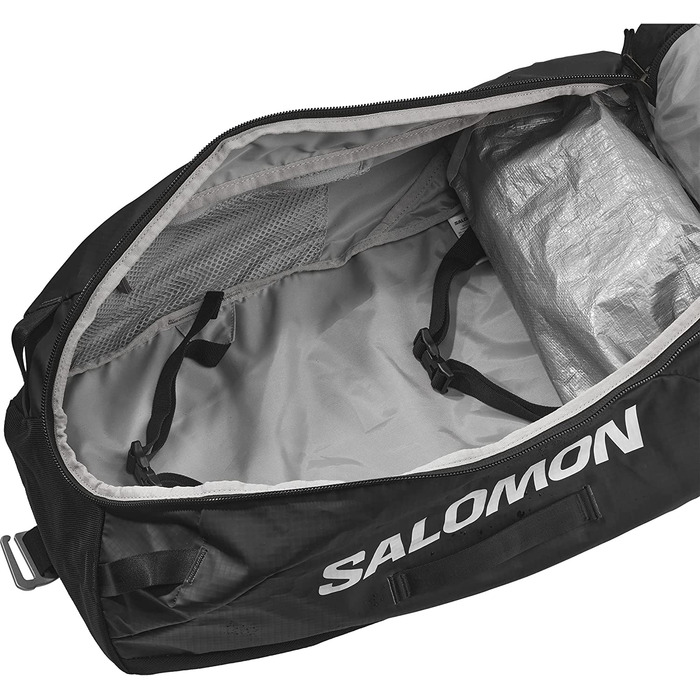 Сумка-баул Salomon Duffel 45 л для подорожей, унісекс, міцна, чорна