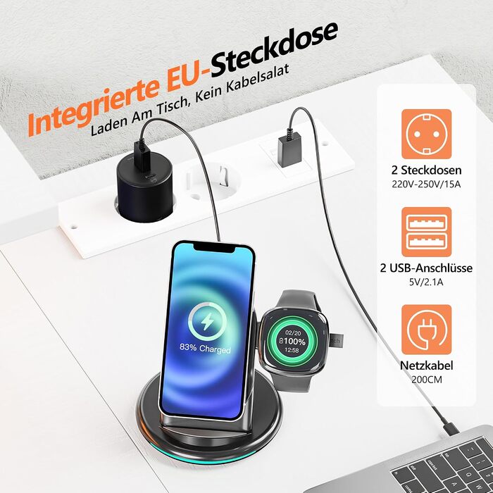 Кутовий ігровий стіл YOUDENOVA L-подібний з LED-підсвіткою, 4 шухлядами та розеткою, комп'ютерний стіл для геймерів та офісу з полицею для монітора, білий, 142x107 см