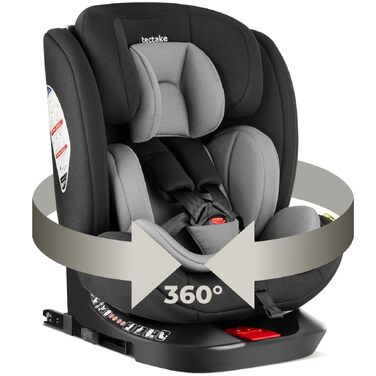 Дитяче автокрісло tectake® поворотне на 360°, i-Size, кріплення ISOFIX, до 150 см