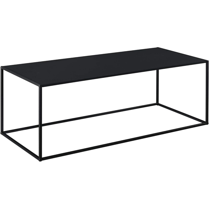 Журнальний стіл en.casa Montolivet 40x110x50 см, металевий, чорний, індустріальний стиль для вітальні