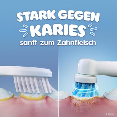 Дитяча електрична зубна щітка Oral-B Pro Kids 3+ Король Лев, біло-червона (набір 8 шт.)