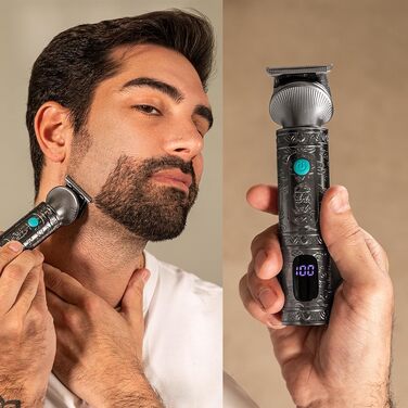 Тример для обличчя та тіла Cecotec PrecisionCare Samurai Profiling 6в1, чорний, з дисплеєм та 6 насадками