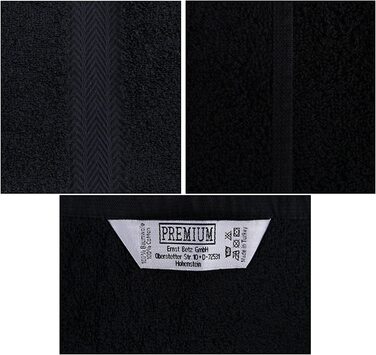 Гостьові рушники Betz PREMIUM 10 шт., 100% бавовна, 30x50 см, бірюзові та чорні