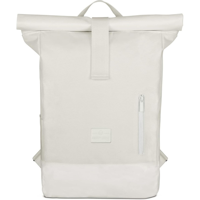Рюкзак Johnny Urban Robin Medium Rolltop, водостійкий, для жінок і чоловіків, з відділенням для ноутбука, 15 л, кремово-білий, для університету, бізнесу та велосипеда, екологічний