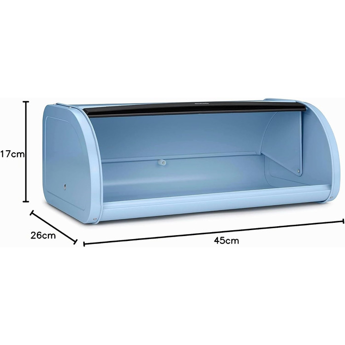 Контейнер для хліба Brabantia Rollbrotkasten з матової сталі, Dreamy Blue, великий