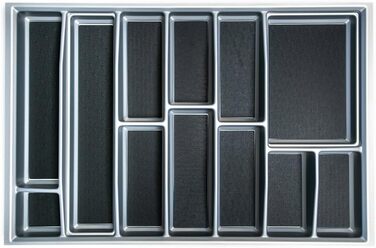 Вставка для столових приборів Generic Lana Solution для 80 см шухляди, 473,5x726 мм, срібляста