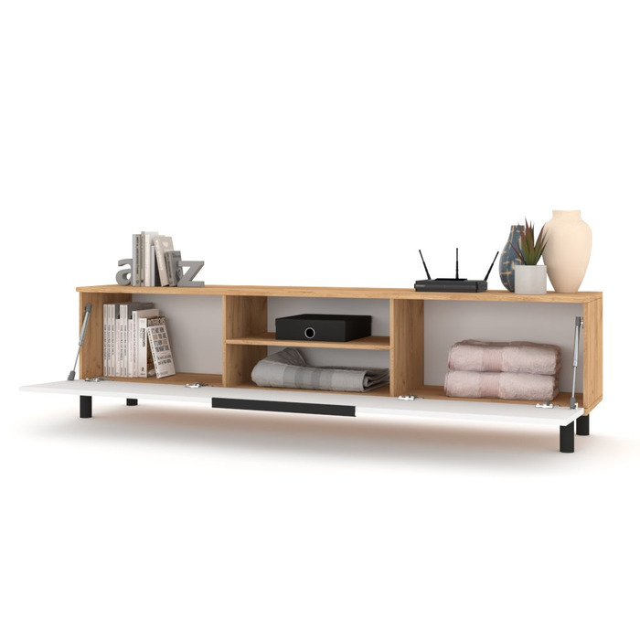 Підлогова ТВ-тумба Комод у вітальню з ручкою SIMPLY Craft Білий матовий