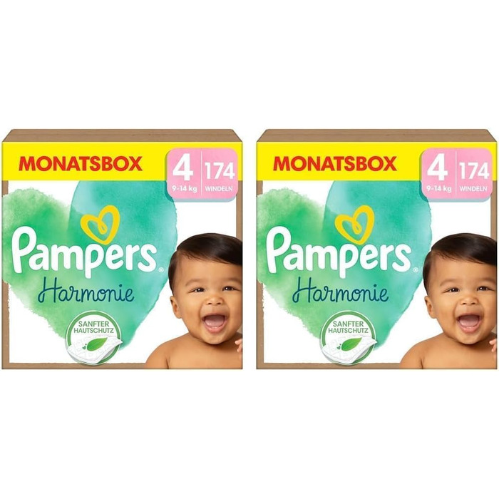 Підгузки Pampers Harmonie розмір 5 (11-16 кг), 152 шт, гіпоалергенні для ніжної шкіри