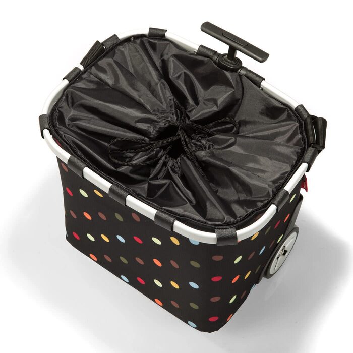 Reisenthel Carrycruiser Dots – Сумка-візок для покупок із міцною алюмінієвою рамою, плечовим ременем, знімною сітчастою внутрішньою кишенею, водовідштовхувальна