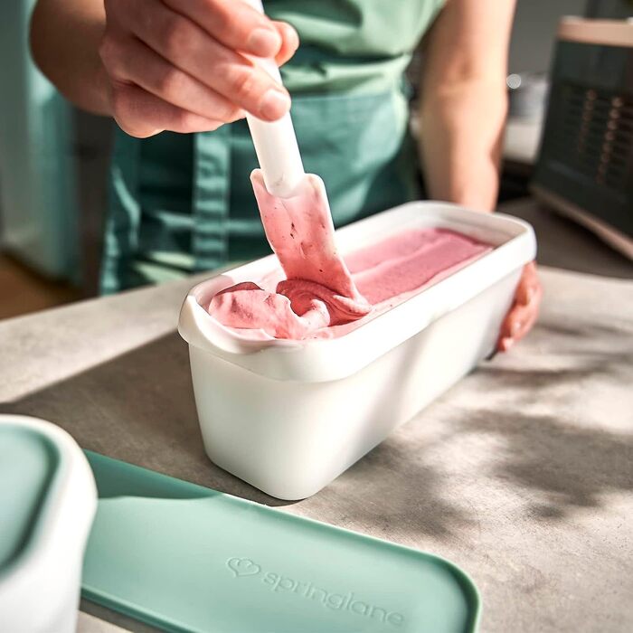 Контейнери для морозива SPRINGLANE, 2 шт., 1 л, м'ятний, BPA-free, харчовий пластик, для зберігання та заморожування