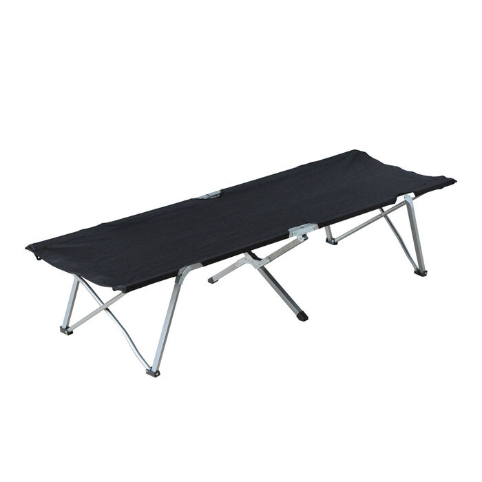 Outsunny Camp Bed Кемпінгове ліжко з сумкою чорне