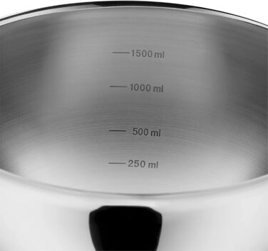 Миска для перемішування WMF Function Bowls 1,25л, нержавіюча сталь, Cromargan, 20 см, можна мити в посудомийній машині, стійка