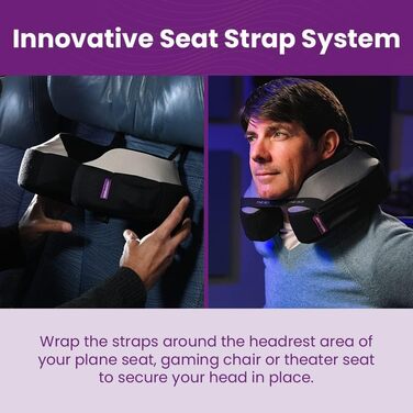 Подорожня подушка для шиї Cabeau Evolution TNE S3 Cairo, ортопедична memory foam, з кріпленням, для літака, офісу, дому, ігор