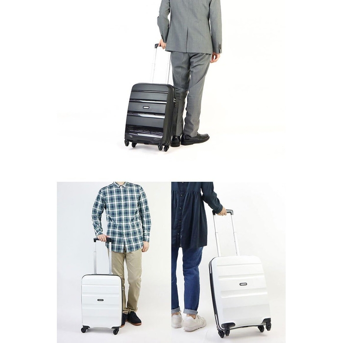 Дорожня валіза American Tourister Bon Air S 55 см, чорна, жорсткий пластиковий спінер, ручна поклажа, 31.5 л