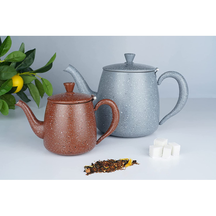 Чайник Café Olé PT-048RG, 1.35 л, нержавіюча сталь, червоний граніт, преміум, безкапельний носик, порожнисті ручки, відкидна кришка