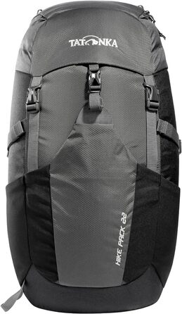 Рюкзак для походів Tatonka Hike Pack 22 л з вентиляцією спини та дощовиком, легкий і зручний туристичний рюкзак, сірий/чорний