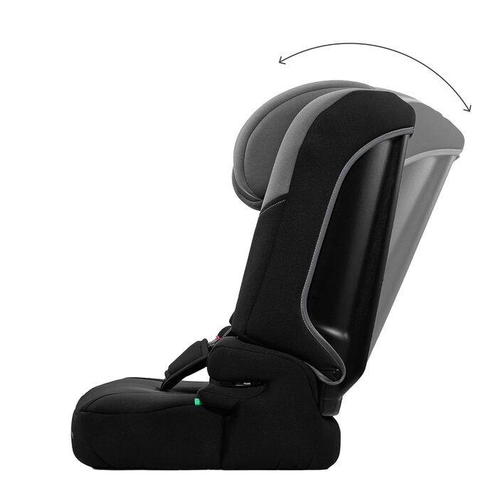 Автокрісло Kinderkraft I-COMFY 76-150 см, регульоване, з 5-точковим ременем, система EASY GROW, темно-сірий