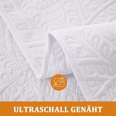 Покривало WONGS BEDDING 220x240 см синє, квітковий принт, мікрофібра, літня стьобана ковдра з 2 наволочками 48x75 для двоспального ліжка
