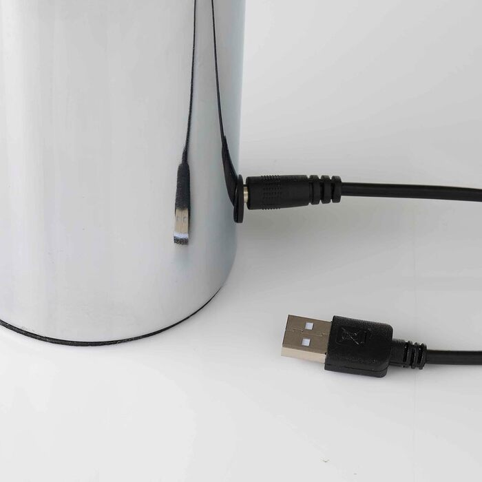 Світлодіодна акумуляторна настільна лампа Northpoint Edison, 2000mAh, до 96 годин, сенсорне затемнення, хром, прозоре скло