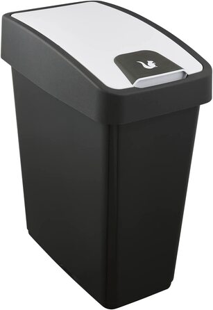 Преміум сміттєвий бак Keeeper з м'якою кришкою Flip, 25 л, графітово-сірий