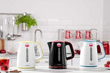 Електричний чайник Zelmer ZCK7620R, 1.7 л, 2200 Вт, з фільтром від накипу, BPA-free, автоматичне вимкнення, чорний/червоний, Польща
