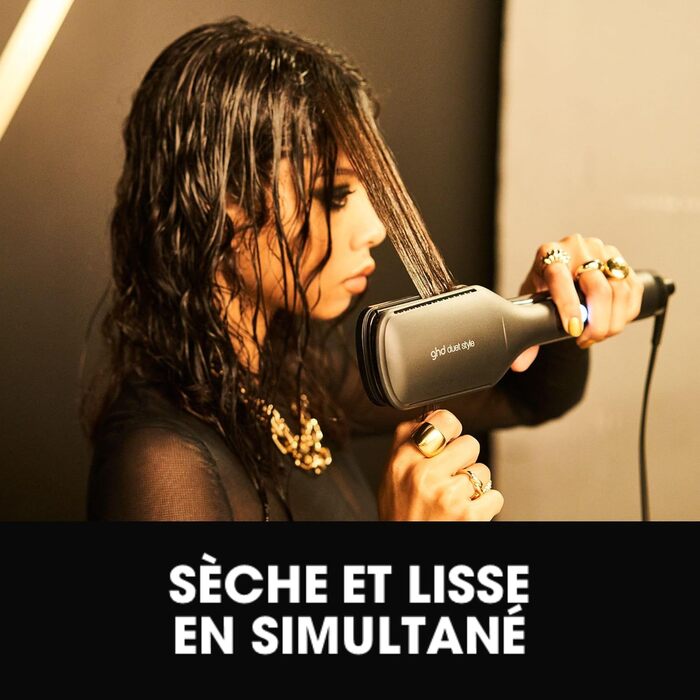 ghd Duet Styler – 2-в-1 випрямляч і фен, стайлер гарячого повітря для укладки вологого волосся, чорний