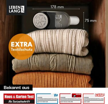 Електричний видальник ковтунців LEBENLANG 2000mAh з LED-дисплеєм та щіткою для очищення - Білий