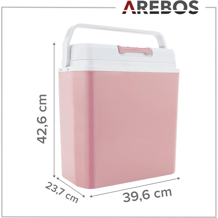 Електрична термоелектрична холодильна сумка Arebos 20 л для авто та дому, з ECO режимом, для охолодження і підігріву, 12/230 В, антрацит