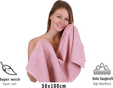 Набір рушників Betz Berlin 4 шт 50x100 см, 100% бавовна, швидковисихаючі, легкі, для спорту, пляжу, подорожей, рожеві