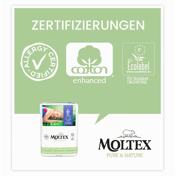 Екологічні підгузки Moltex Pure & Nature, розмір 1 (2-5 кг), 88 шт