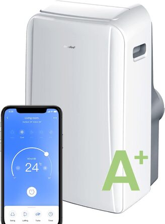 Мобільний кондиціонер Comfee MPPHA-05CRN7, 1,4 кВт, 5000 BTU, охолодження, вентиляція, осушення, для приміщень до 18 м², з гнучким повітроводом